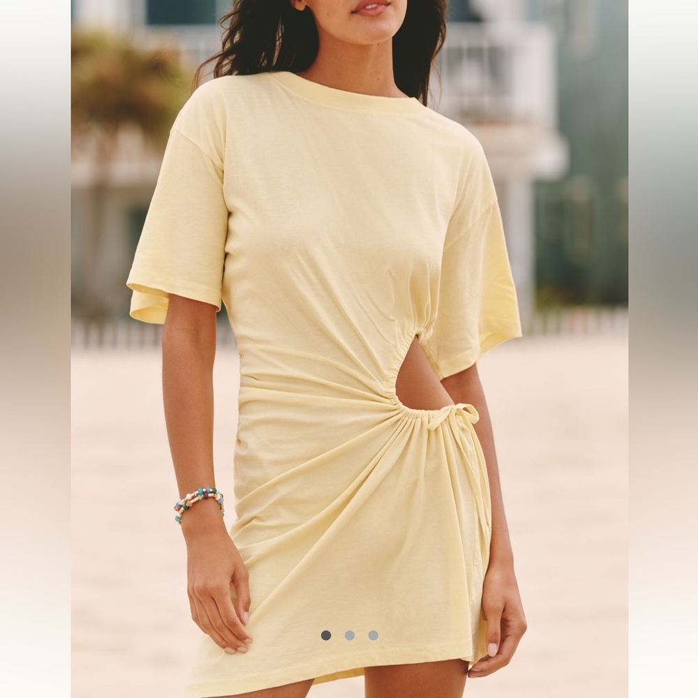 Anthropologie Yellow Mini Dress